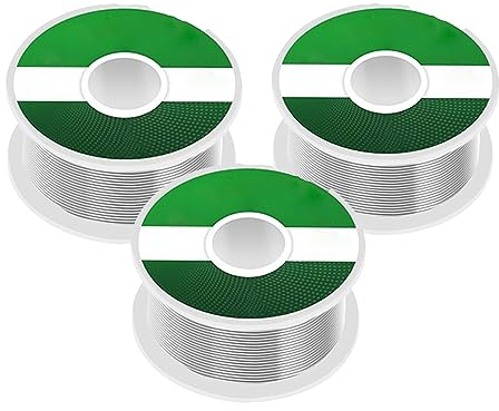 Aluminium-Edelstahl-Feuerzeug-Lötdraht, Lötdraht bleifreies Kolophonium-Kernflussmittel, DIY-Elektro-Lötkomponenten (100g,3Pcs)