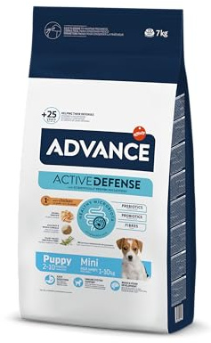 Advance Mini Puppy – Trockenfutter für Welpen von kleinen Rassen mit Huhn – 7 kg