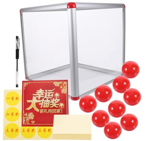 TEHAUX 1 Satz Transparente Lotteriebox aus Aluminiumlegierung klares Abstimmungsfeld Lotto-Box wahlurne donation box Lagerplatz Spielkoffer Mehrzweck Spielschachtel Post