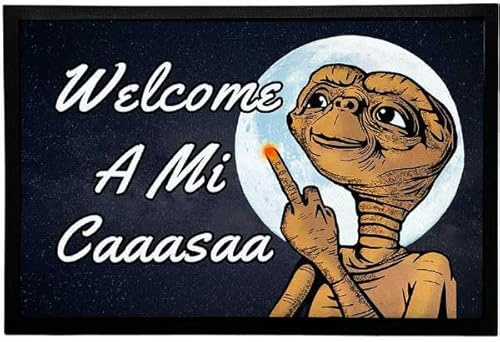 Mx Games Felpudos Divertidos y Graciosos -Welcome a Mi Casa - Felpudo para Entrada con Base Caucho Antideslizante de 40x60cms - Ideal para Puerta de Piso, Habitaciones, Terraza, Baño etc. … (Marino)