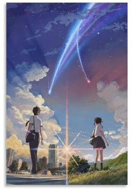 ZCHLATGDE Your Name Is Kimi No Na Wa Póster Pintura Decorativa Lienzo Arte de Pared Salón Póster Dormitorio Pintura, Arte de Pared Impresión de Imagen Moderna Decoración de Habitación Familiar 40 x 60