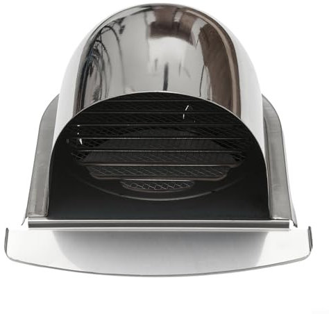 Zeroupshop Cubierta de rejilla de ventilación de aire 304 de acero inoxidable redondo para extractor, campana extractora y sistemas de escape de baño (150 mm)