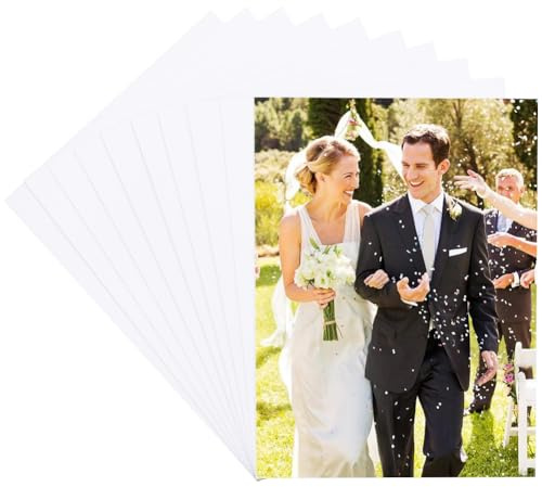 CRASPIRE 10 pz. Foto in Metallo per Sublimazione 7.8 x 5.9''0.5mm di Spessore in Alluminio Perlescente Trasferimento Termico in Bianco Fai da Te Decorazione da Parete Cornice per Poster Artigianato