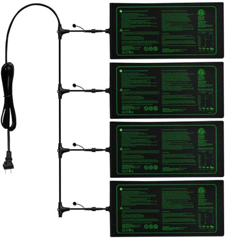 Tappetino termico per piantine 4 in 1, caldo tappetino riscaldante idroponico per l'avviamento di semi da interni, la produzione di birra e le serre, resistente e impermeabile (50,8 x 25,4 cm,