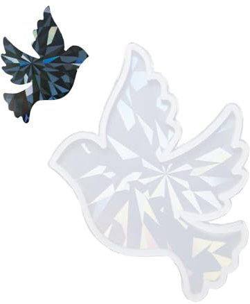 Ideen mit Herz Silikonform mit Holografie-Effekt | Vogel | Resin | Epoxidharz-Form | Gießform holografisch | lebensmittelecht