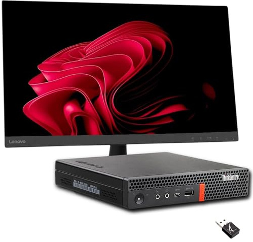 Lenovo Workstation Thinkcentre | Core i5-8500 bis zu 3,50 GHz | RAM 32 GB | SSD NVMe 512 GB WiFi | Monitor 27 Zoll FHD | Win 11 Professional Garantie 36 Monate