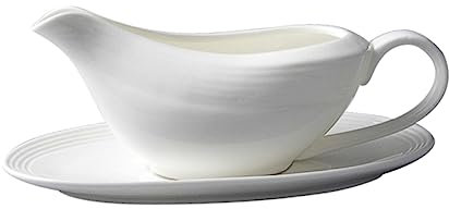 CLISPEED Ceramic Sauce Container Handle 160ml White Porcelain Sauce Cup Gravy Boat Dispensing and Serving