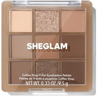 SHEGLAM Eyeshadow Palette 9-Color Ultra-pigmented Shimmer & Matte Shades, Vegan & Cruelty-free-Coffee Shop