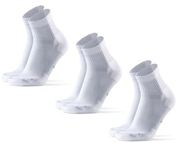 DANISH ENDURANCE Löparstrumpor för långdistans, Vadderade, Mot skav, Unisex, 3 Pack, White, 31-34