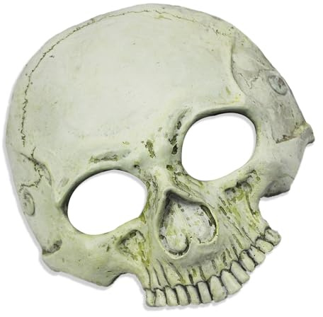 THINCAN Masque de fête d'Halloween Demi-visage Masque squelette pour Carnival Cospaly Accessoires de costume Crâne Masque squelette