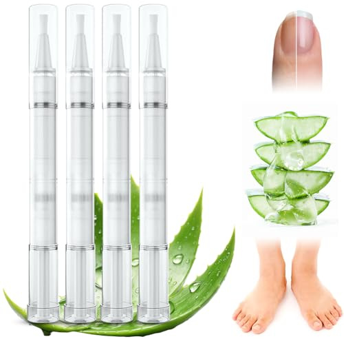 Nail Care Pen, penna per la cura delle unghie con olio dell'albero del tè, vitamina E e aloe vera, per unghie e unghie curate (4 pezzi)