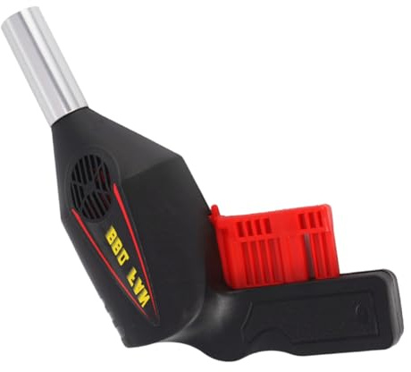 Kisangel Ventilador Manual para Barbacoa Portátil Soplador de Aire de Mano para y Parrilla de Carbón Herramienta para Camping y Picnic Soplador para Fuego y Brasas Color Negro