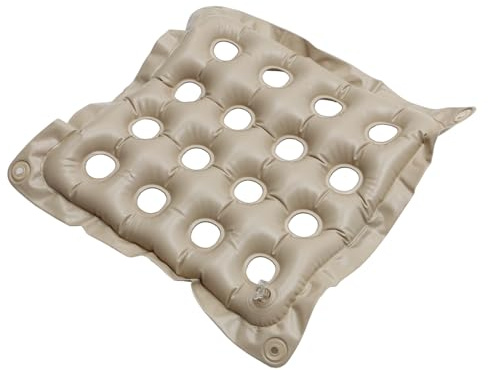 WHAMVOX Cojín de Asiento Inflable Beige de Pvc Función de Descompresión para Uso en Jardín y Exteriores, Cómodo y Portátil para Silla y Sofá