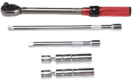 Aumotop Drehmomentschlüssel-Set, Präzise Klicksteuerung für -E-Bike-Wartungsset, 5–60 Nm Werkzeugset für die Reparatur zu Hause, Chrom/Aluminium/Stahl