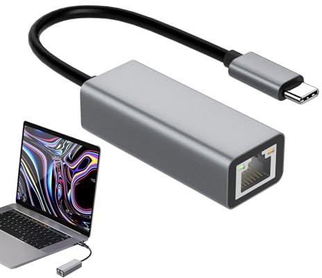 Adaptador De Red Ethernet: Construcción De Aluminio Duradera | Adaptador Con Cable USB Compacto, Transmisión Rápida De 100 Mbps, Plug And Play | Computadoras Portátiles Tabletas Computador