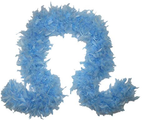 Chandelle Federboa, 80 g, Himmelblau, 180 cm