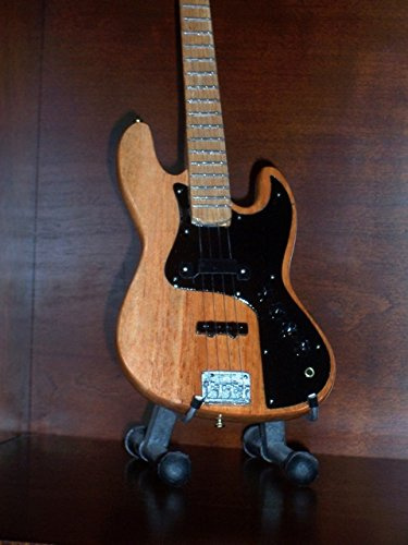 Mini Bass Gitarre Marcus Miller Natural Holz Modell Display
