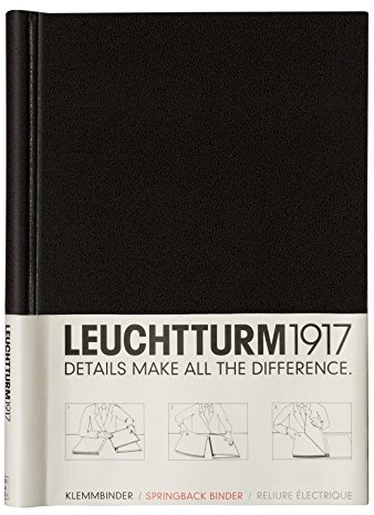 LEUCHTTURM1917 318056 Klemmbinder PEKA für 150 Blatt, schwarz