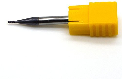 WKSTOOL 0.5mm Dia Solid Carbide Square Nose End Mill 4Flutes Flat Cutter Coated CNC Lathe Milling Bit for Cutting Hardened Steels