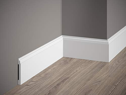 Mardom MD258 - Battiscopa, 10 x 81 x 2000 mm, colore bianco, battiscopa, decorazione per la casa, alta qualità