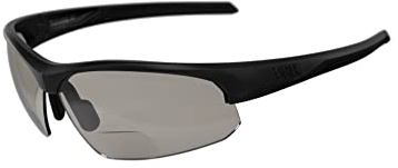 BBB Cycling - Occhiali da Bici Impress Reader - Lenti fotocromatiche con Finestra di Lettura - Ponte nasale Regolabile - Accessori Bici - Leggero - +2.0 - Nero Lucido