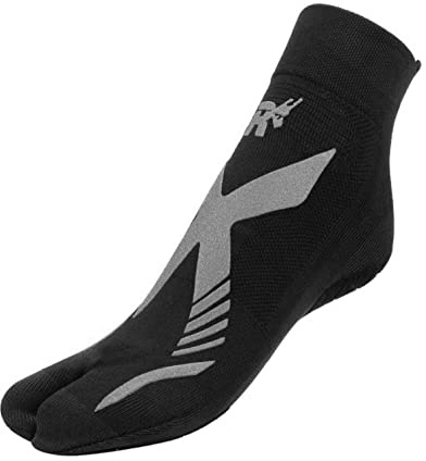 REVENGE calcetines técnicos antideslizantes modelo 1 finger, para todas las actividades en el agua, 100% Made in Italy Unisex-adulto negro plata tg.M 38-41