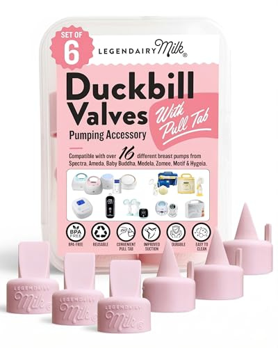 Legendairy Milk Duckbill Valves for Spectra Breast Pumps, 6 Ct, BPA-Free
