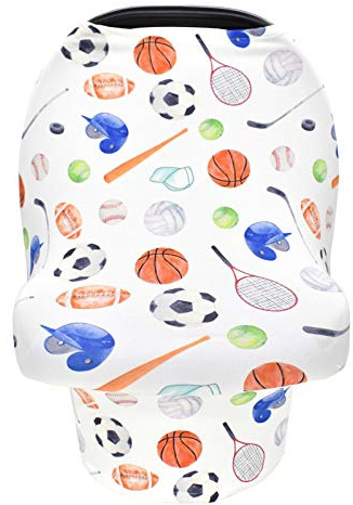 Stillbezug zum Stillen, dehnbarer Autositzbezug für Babys, weiche atmungsaktive Stillabdeckung, Kinderwagen-Abdeckung, Einkaufswagen-Abdeckung, Mehrzweck-Hochstuhlbezug, Babyparty-Geschenke