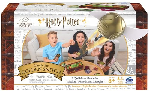 Harry Potter Catch The Golden Snitch, A Quidditch Board Game for Witches, Wizards and Muggles, Family Game Ages 8 & up