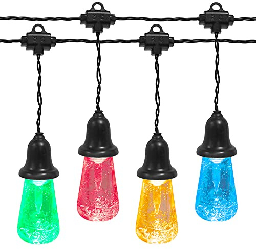 AWQ 60 FT Outdoor String Lights Commercial Grade Vintage Shatterproof Bulbs Weatherproof Patio String Lights for Wedding, Party, Holiday, Christmas, Birthday, Gathering Decoration (Multicolour)
