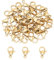 UNICRAFTALE 50 pièces Fermoirs à Homard Acier Inoxydable Fermoir Bracelet Fermoirs à Griffes Crochets Porte-Clés Fermoirs à Homard Dorés pour la Fabrication de Colliers Bricolage Bijoux Trou 1.5 mm