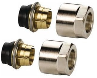 1 Satz (2 Stück) Buderus Logafix Klemmverschraubung KLV 15 für Eurokonus 3/4 Zoll x 15mm Kupferrohr, Weichstahl- und C-Stahlrohr Klemmringverschraubung Heizkörper Hahnblock Artikelnummer 7738306643