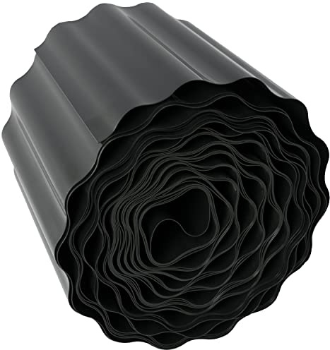 Aerzetix - C60295 - Root and Rhizome Barrier 15 cm x 9 m for Lawn Grass - Anti-Root Edge Roller Protection - Root Control Barrier - Plastic - Olive Green