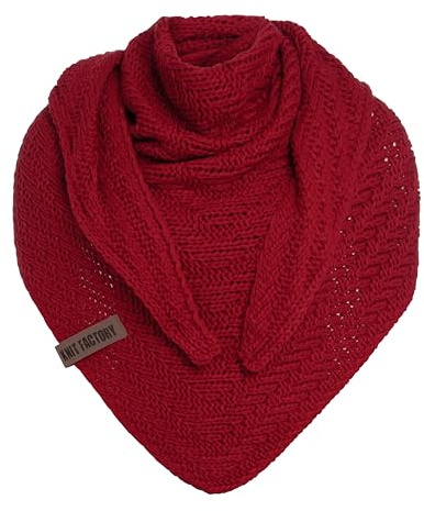 KNIT FACTORY - Dreiecksschal Sally - Damen Strickschal mit Wolle - Grob gestrickten Schal - Hochwertige Qualität - XXL Schal - 220x85 cm