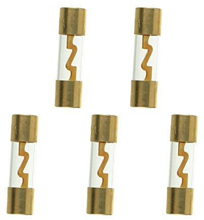 SIGANDG 100A Fusible AGU en verre plaqué or pour la protection de la puissance de l'amplificateur stéréo audio de la voiture, de l'automobile, de la marine et de la voiture (lot de 5).
