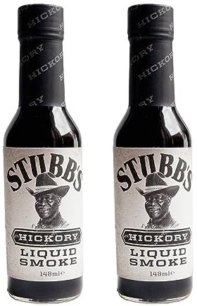 TLT FOODS - PACK 2 x Stubb's Hickory Liquid Smoke - Aditivo para salsas con aroma de humo de nogal (2x148 ml)
