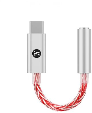 Girftu JCALLY JM6 Pro USB C Type-C to 3.5mm Dual DAC CX31993 MAX97220 Kopfhörer Digital Audio Tragbarer Decodierverstärker HiFi DAC Mobile Kopfhörer Adapter (rot)