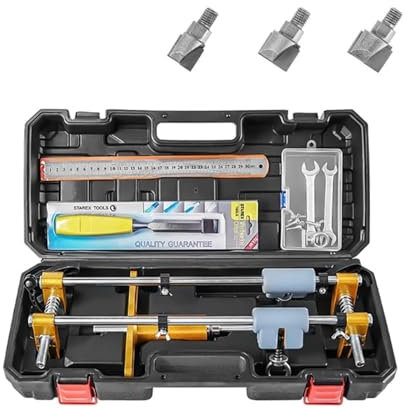 Lock Hole Opener Kit Lock Mortiser Slotter Jig Key Hole Installation Drilling Guide System for Wooden Doors Fitting Slot Drill Easy to Use for Beginners and Pros(16 18 22mm Set)