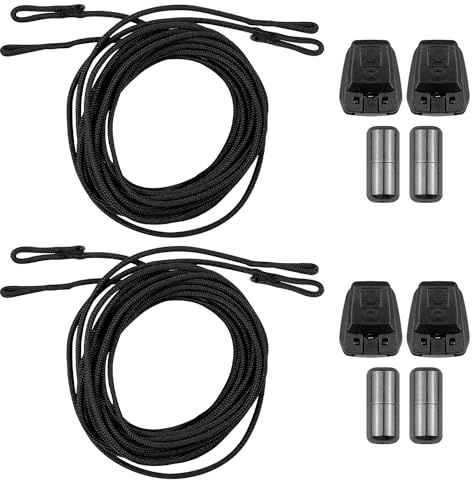 Endoto 2 Paires Kit de Lacet pour Salomon Chaussures, Remplacement Autobloquant Automatique Lacets Laces pour Speedcross Basket (Noir, 142 CM)