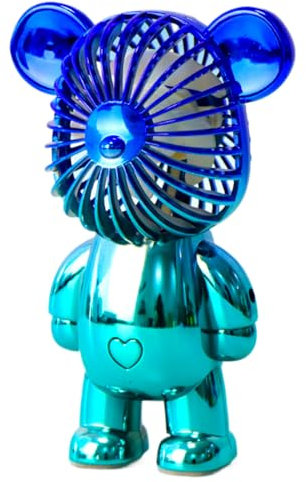 Generic Handheld Mini Fan, Portable Personal USB Rechargeable Battery Powered Desk Fan with 3 Speeds Adjustable for Home, Office, Travel, Summer, Kids (Blue), Small