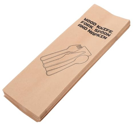 PRETYZOOM Elegante Geschirrhüllen für Hochzeiten 100 Stück Kraftpapier Bestecktaschen Utensilien-organizer für Die Küche