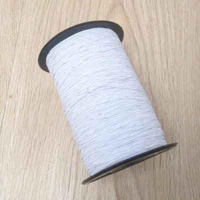 Banda elástica muy fina, línea elástica blanca y negra, cordón elástico circular, banda de goma para coser en la parte inferior, 0,5 mm