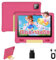 Whitedeer Tablettes Tactiles pour Enfants Android Tablette 10 Pouces Octa Core avec 16GB RAM 128GB ROM TF 1TB, Wi-FI 6/BT 5.3, Widevine L1, 5000 mAh, Contrôle Parental Rose Cadeau Educative Enfant