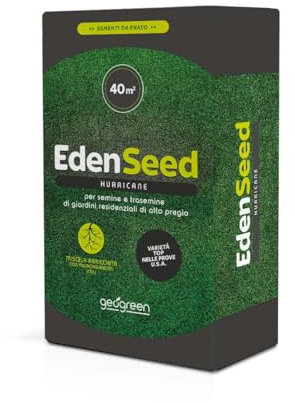 GEOGREEN EDEN SEED HURRICANE miscela sementi – semi da prato, tappeto erboso naturale – ottima capacità di recupero – basso consumo di acqua – con microrganismi utili