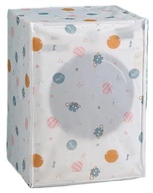 Housse pour Lave Linge Housse de Protection Solaire PEVA for Machine à Laver, 2 pièces, étui étanche, Veste de Protection for Machine à Laver, Ouverture sur Le Dessus(Front Cover D)