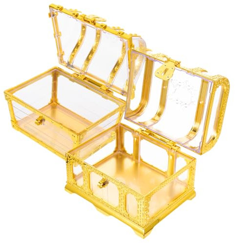 KOMBIUDA 2sätze Piraten Schatzkiste Für Mädchen Vintage Aufbewahrungsbox Mit Schloss Und Geheimfach Für Schmuck Sammlerstücke Und Spielzeug Teiliges