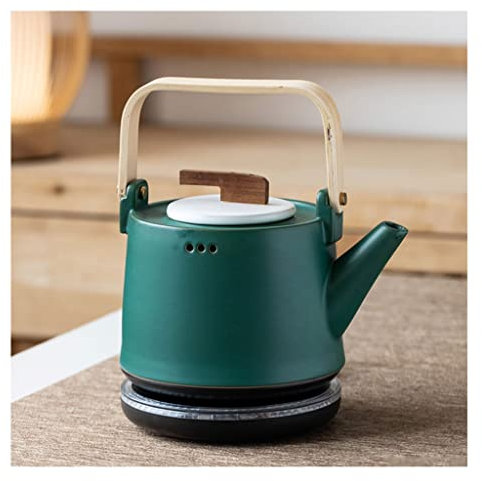 Bollitore elettrico, in ceramica, 800 ml, design tradizionale silenzioso, ideale per la cucina domestica, perfetto per preparare tè e molto altro, a risparmio energetico, compatto ed elegante