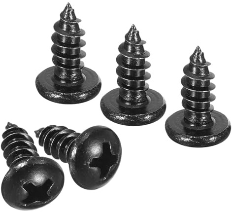 TOP-VIGOR M4 x 10mm Self Tapping Screws, 100Pcs Wood Screws Assortment | Stainless Steel Pan Head Phillips Self Drilling Screws, Round Head Sheet Metal Wood Screws for Wood & Metal, Plastic, DIY