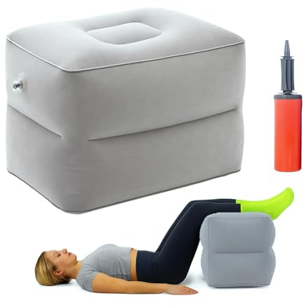 Intervertebral Disc Cube, Step Positioning Cube, Large Foam Cube, Adjustable Step Positioning Cushion, Inflatable Foot Cushion with Pump, 40 x 30 x 32 cm