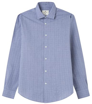 Springfield Daily Checks Popelin Shirt Camisa De Cuadros Hombre (Pack de 1)